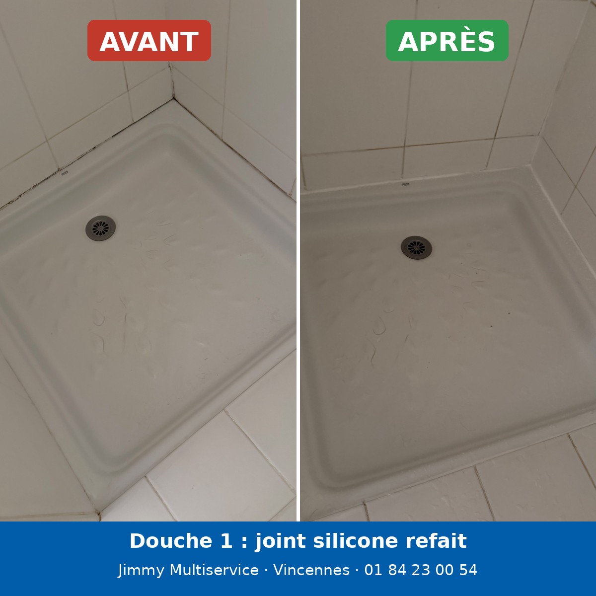 Remplacement du joint silicone d'un bac de douche